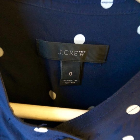 J.CREW silk polka dot popover blouse XS | 0 - Picture 3 of 4